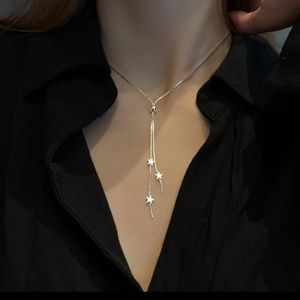 NEW Sterling Silver Star pull out choker necklace